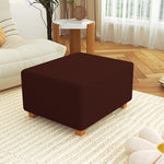Premium Stretch Jacquard Storage Ottoman Cover, Washable Slipcover