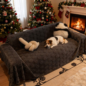 Non Slip Plush Jacquard Sofa Blanket Couch Cover| Multifunctional Furniture Protector for Pets, Slipcover for Sectional, Loveseat, Recliner, Chair, Decorative Home Decor ﻿ ﻿