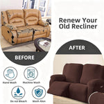 Recliner Chair Covers, Stretch Reclining Cover, Recliner Sofa Slipcovers Stripe Jacquard Recliner Couch Covers Furniture Protector Covers for Pet