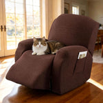 Recliner Chair Covers, Stretch Reclining Cover, Recliner Sofa Slipcovers Stripe Jacquard Recliner Couch Covers Furniture Protector Covers for Pet