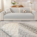 L-Shaped Sectional Sofa Cover for 3 Cushion Couch, Non Slip Waterproof Soft Cotton Slipcover, Pet Friendly Machine Washable Furniture Protector