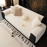 Thick Velvet Oversized Sofa Cover for 3 Cushion Couch, Washable Furniture Protector for Dogs, Non-Slip Slipcover