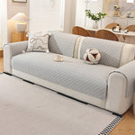 L-Shaped Sectional Sofa Cover for 3 Cushion Couch, Non Slip Waterproof Soft Cotton Slipcover, Pet Friendly Machine Washable Furniture Protector