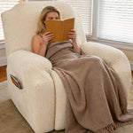 Recliner Chair Covers, Stretch Reclining Cover, Recliner Sofa Slipcovers Stripe Jacquard Recliner Couch Covers Furniture Protector Covers for Pet