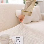 Sofa Cover Super Soft 1-Piece Sofa Slipcover for Sofas Stretch Universal Couch Covers for Living Room Easy Fit Washable Furniture Sofa Protector with Skirt ﻿