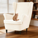 Wing Chair Slipcovers Printed Wingback Chair Covers  Wingback Armchair Slipcover Stretch Chair Slip Covers Washable Armchair Protector Cover for Living Room and Bedroom