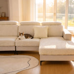 Stretch Washable Sectional Slipcovers - Non Slip L Shaped Sofa Cover with Soft Fabric, Furniture Protector