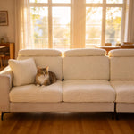 Stretch Washable Sectional Slipcovers - Non Slip L Shaped Sofa Cover with Soft Fabric, Furniture Protector