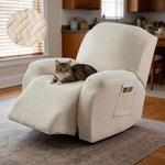 Recliner Chair Covers, Stretch Reclining Cover, Recliner Sofa Slipcovers Stripe Jacquard Recliner Couch Covers Furniture Protector Covers for Pet