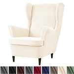 Wing Chair Slipcovers Printed Wingback Chair Covers  Wingback Armchair Slipcover Stretch Chair Slip Covers Washable Armchair Protector Cover for Living Room and Bedroom