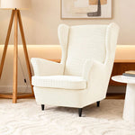 Wing Chair Slipcovers Printed Wingback Chair Covers  Wingback Armchair Slipcover Stretch Chair Slip Covers Washable Armchair Protector Cover for Living Room and Bedroom