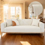 Non-Slip Linen Sofa Cover for Sectionals - Perfect Fit, Wrinkle Resistant & Machine Washable
