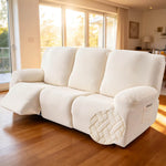Recliner Chair Covers, Stretch Reclining Cover, Recliner Sofa Slipcovers Stripe Jacquard Recliner Couch Covers Furniture Protector Covers for Pet