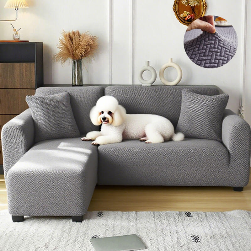 Stretch Sofa Cover - Washable Slipcover for Couch, Non-Slip Elastic Furniture Protector - Pet & Kid-Friendly