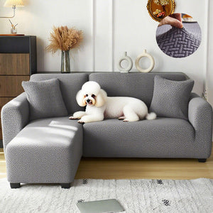 Stretch Sofa Cover - Washable Slipcover for Couch, Non-Slip Elastic Furniture Protector - Pet & Kid-Friendly