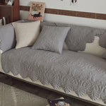 Cotton Couch Covers for Dogs, Washable Non Slip Sofa Seat Cushion Protector, Quilted Breathable Soft Mat for Living Room