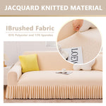 Sofa Cover Super Soft 1-Piece Sofa Slipcover for Sofas Stretch Universal Couch Covers for Living Room Easy Fit Washable Furniture Sofa Protector with Skirt ﻿