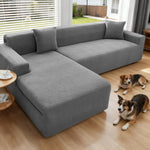 Stretch Sofa Cover - Washable Slipcover for Couch, Non-Slip Elastic Furniture Protector - Pet & Kid-Friendly