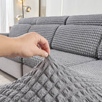 Stretch Washable Sectional Slipcovers - Non Slip L Shaped Sofa Cover with Soft Fabric, Furniture Protector