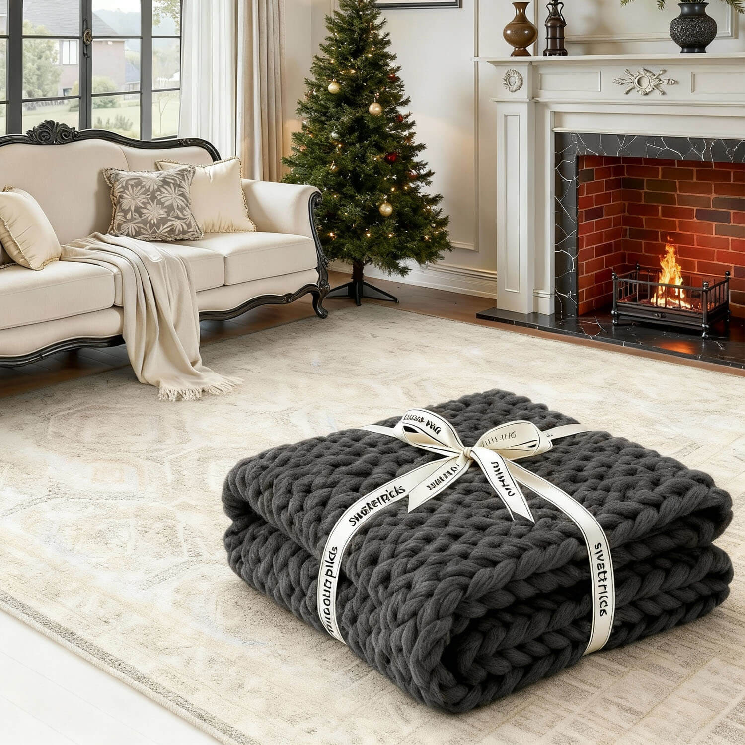 Handmade Chunky Knit Blanket