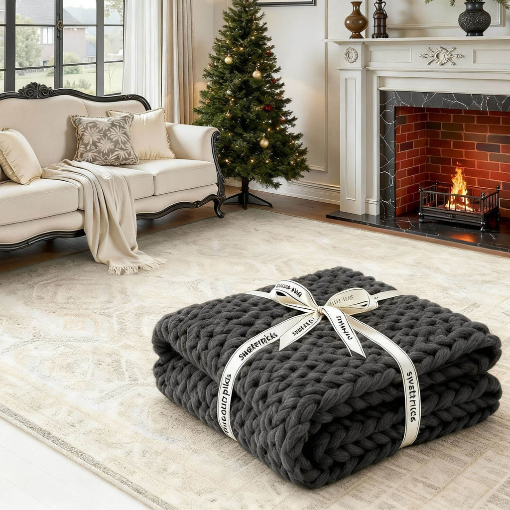 Handmade Chunky Knit Blanket