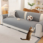 L-Shaped Sectional Sofa Cover for 3 Cushion Couch, Non Slip Waterproof Soft Cotton Slipcover, Pet Friendly Machine Washable Furniture Protector