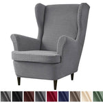 Wing Chair Slipcovers Printed Wingback Chair Covers  Wingback Armchair Slipcover Stretch Chair Slip Covers Washable Armchair Protector Cover for Living Room and Bedroom