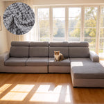 Stretch Washable Sectional Slipcovers - Non Slip L Shaped Sofa Cover with Soft Fabric, Furniture Protector