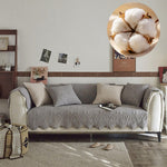 Cotton Couch Covers for Dogs, Washable Non Slip Sofa Seat Cushion Protector, Quilted Breathable Soft Mat for Living Room