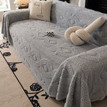 Non Slip Plush Jacquard Sofa Blanket Couch Cover| Multifunctional Furniture Protector for Pets, Slipcover for Sectional, Loveseat, Recliner, Chair, Decorative Home Decor ﻿ ﻿