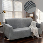 Velvet Plush Corner Sectional Corner Sofa Covers , Stretch Sofa Slipcover