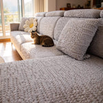Stretch Washable Sectional Slipcovers - Non Slip L Shaped Sofa Cover with Soft Fabric, Furniture Protector