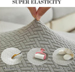 Stretch Sofa Cover - Washable Slipcover for Couch, Non-Slip Elastic Furniture Protector - Pet & Kid-Friendly