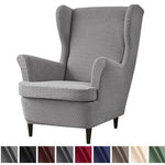 Wing Chair Slipcovers Printed Wingback Chair Covers  Wingback Armchair Slipcover Stretch Chair Slip Covers Washable Armchair Protector Cover for Living Room and Bedroom