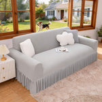 Sofa Cover Super Soft 1-Piece Sofa Slipcover for Sofas Stretch Universal Couch Covers for Living Room Easy Fit Washable Furniture Sofa Protector with Skirt ﻿