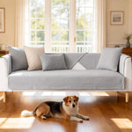 Non-Slip Linen Sofa Cover for Sectionals - Perfect Fit, Wrinkle Resistant & Machine Washable