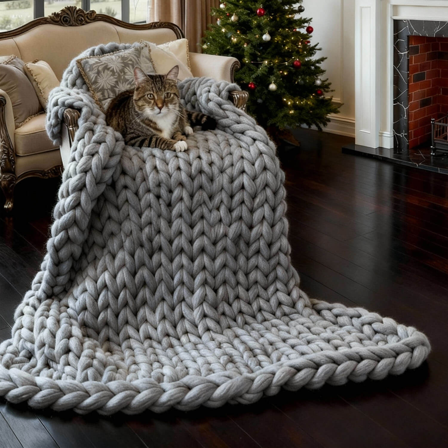 Handmade Chunky Knit Blanket