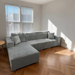Velvet Plush Corner Sectional Corner Sofa Covers , Stretch Sofa Slipcover