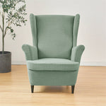 Wing Chair Slipcovers Printed Wingback Chair Covers  Wingback Armchair Slipcover Stretch Chair Slip Covers Washable Armchair Protector Cover for Living Room and Bedroom