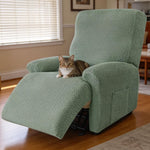 Recliner Chair Covers, Stretch Reclining Cover, Recliner Sofa Slipcovers Stripe Jacquard Recliner Couch Covers Furniture Protector Covers for Pet