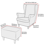 Wing Chair Slipcovers Printed Wingback Chair Covers  Wingback Armchair Slipcover Stretch Chair Slip Covers Washable Armchair Protector Cover for Living Room and Bedroom