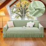 Sofa Cover Super Soft 1-Piece Sofa Slipcover for Sofas Stretch Universal Couch Covers for Living Room Easy Fit Washable Furniture Sofa Protector with Skirt ﻿