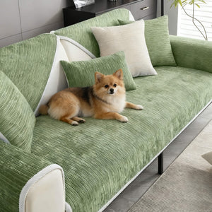 Pet Proof Sofa Cover, Waterproof & Scratch Resistant Couch Protector for Dogs Cats, Non-Slip Chenille Fabric ﻿ ﻿