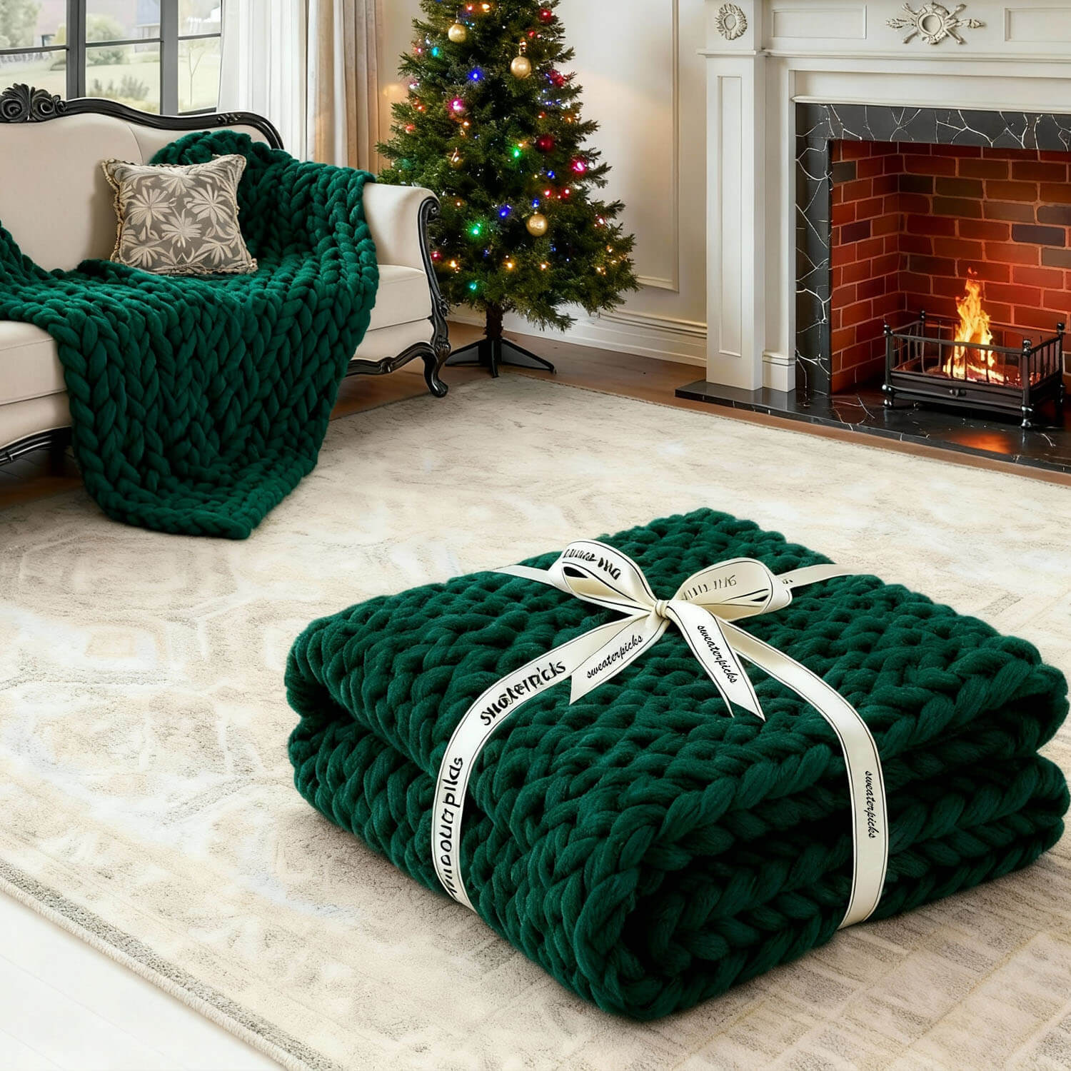 Handmade Chunky Knit Blanket