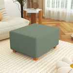 Premium Stretch Jacquard Storage Ottoman Cover, Washable Slipcover