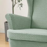 Wing Chair Slipcovers Printed Wingback Chair Covers  Wingback Armchair Slipcover Stretch Chair Slip Covers Washable Armchair Protector Cover for Living Room and Bedroom