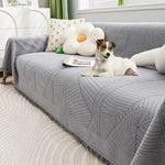 Sofa Covers for Sectional Sofa Boho Couch Cover for Dogs Throw Couch Cover with Tassel L Shaped Cover Washable Couch Protector ﻿