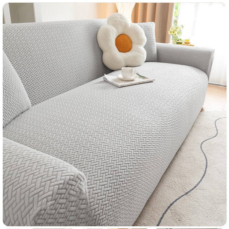 Stretch Sofa Cover - Washable Slipcover for Couch, Non-Slip Elastic Furniture Protector - Pet & Kid-Friendly