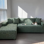 Velvet Plush Corner Sectional Corner Sofa Covers , Stretch Sofa Slipcover