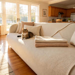 Linen Sofa Protector Cover for Pets, Sectional Sofa Cover
